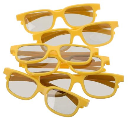 HEMOTON Occhiali 3d in Plastica Robusta Per Cinema - Confezione Da 6 Occhiali Per Bambini