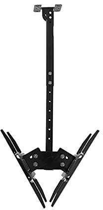 KCGCIHMS Support TV d'angle Moderne Support TV de Plafond Extension à Double écran Support de Montage TV inclinable et Rotatif Support TV réglable avec Gestion des câbles pour téléviseurs d
