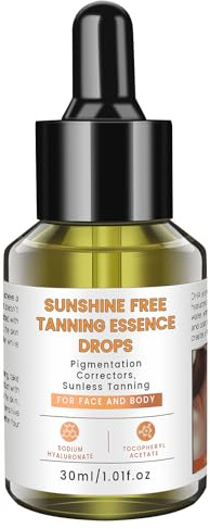 PIPIGE Sunless Tanning Drops – Natural Glow Self Tanner Serum with Hyaluronic Acid & Vitamin E – Fragrance Free & Cruelty Free, Lightweight Bronze Formula for Face & Body