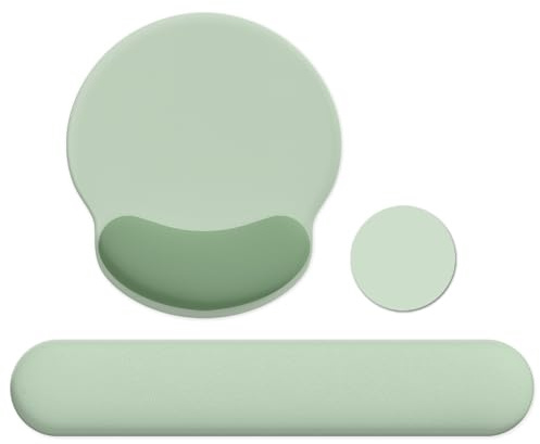 Set de repose-poignet 3 en 1, tapis de souris avec coussin en gel + repose-poignet pour paume + sous-verre, tapis de souris ergonomique avec repose-poignet, tapis de souris antidérapant pour gaming