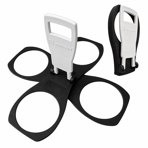 CarryAround Zusammenklappbarer Becherhalter [Made in UK] [Schwarz] zum Mitnehmen von Kaffee, Softdrink, Pint Bier, Getränkehalter, stabil, wiederverwendbar, Taschengröße, Festival, Sport, Gigs