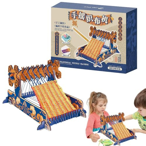 Bkljkf Juego De Tejer Manualidades Juguetes Creativos | Kit de Manualidades Educativas para Niños | Juguete Interactivo para Crear Bufandas para Mascotas y Posavasos Niñas Adolescentes Principiantes
