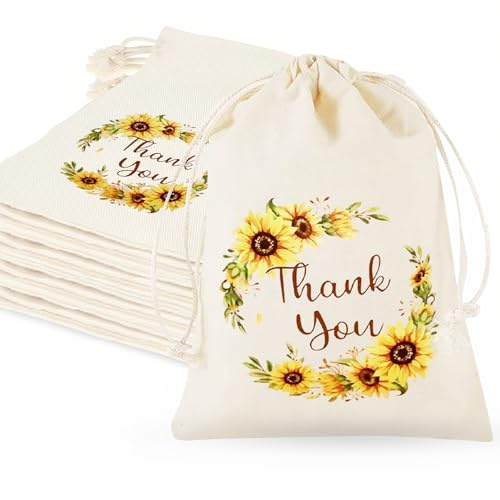 SZZETK 20 Stück Stoffbeutel mit Kordelzug, Erzieherin Geschenk, Danke Gastgeschenke Geschenktüten, Jute Sack, Geschenkbeutel, Geschenktüten zum Abschluss, Geburtstag, Hochzeit, Weihnachten