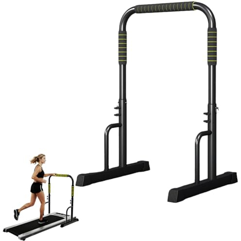 GSYUWIH Walking Pad Handle Bar Only,Walking Pad with Handle Bar,Height-Adjustable Treadmill Accessories,25.2 inch Wide, 42.5 inch Max Height,Quick Assembly, Durable and Sturdy, Black and Yellow