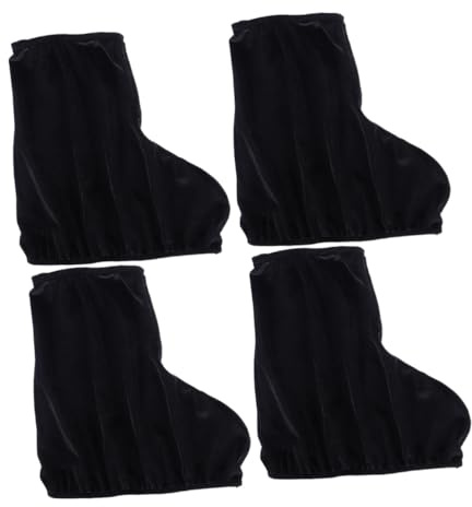 Alipis 2 Paires Protège-Patins de Patinage Artistique Noirs Velours Élastique Protège-Chaussures de Hockey pour Garçon Fille de Housses Compactes pour Patins à Glace