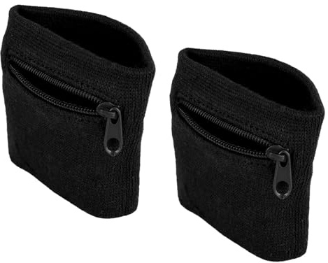 2 Stück Schweißband Sport Reißverschluss Handgelenk Beutel Tasche | Wristband Schweissband Männer Frauen, Laufen Wandern Reisen, Geld Schlüssel, Handgelenktasche Outdoor Fitness Joggen
