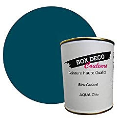 BOX DECO COULEURS Peinture murale acrylique aspect mat Aqua Déco - 750 ml, Bleu Canard