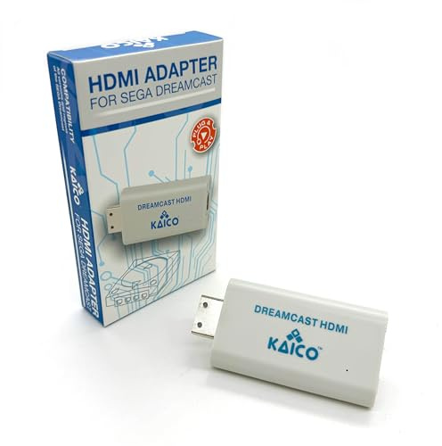 Kaico Dreamcast HDMI Adapter, Plug & Play Converter with VGA & RGBS Support