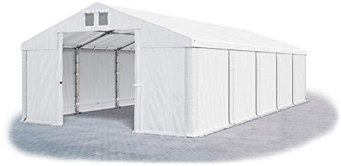 Das Company Lagerzelt 5x10m wasserdicht weiß Zelt 560g/m² PVC Plane ganzjährig Zelthalle Winter SD - Zeltgarage, Lagerzelt Winterfest, Dachzelt Hartschale, Zeltgarage Winterfest - Winterzelt