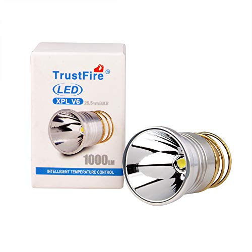 TrustFire CREE XM-L V6 1000 lúmenes Bombilla de repuesto para linterna LED de bolsillo, módulo blanco frío para Surefire 6P, Ultrafire 501B 502B, etc.