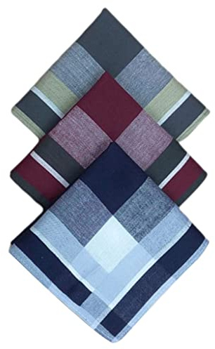 Sharplace 12 Stk. Herren Taschentücher Plaid Einstecktuch Stofftaschentücher aus Baumwolle, Weich Herrentaschentücher 40cm