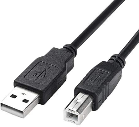 Printer to Computer USB Scanner Cable High Speed A Male to B Male Cord Compatible with HP, Canon, Dell, Epson, Lexmark, Xerox, Samsung and More (10FT)
