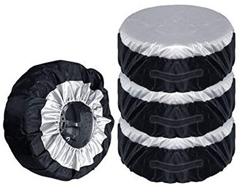 Happymore Copertura di ricambio in gomma Oxford nera impermeabile, antipolvere per pneumatici 13-19 pollici, adatta per auto, camper, minibus