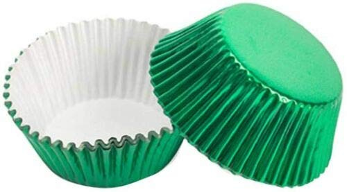 50 mini pirottini per cupcake, muffin, torta, petits fours verde