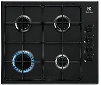 Electrolux KGS6404B - Piano Cottura Gas, N° 4 Fuochi, colore Nero