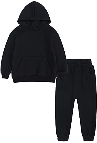 MYGBCPJS Youth 2PCS Jogger Outfits Set Fleece Hooded + Sweatpants Boys Girls Athletic Sweatsuits Pullover Clothes