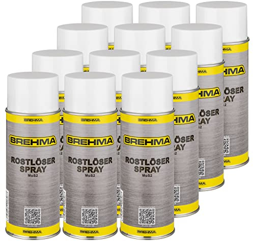 BREHMA 12x Rostlöser mit MoS2 Intensiv Rostlöserspray 400ml Korrosionsschutz