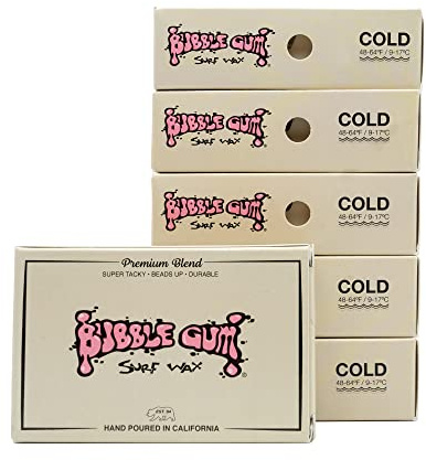 Bubble Gum Surf Wax Premium Formula Cold 6 Pack