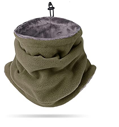 LumiSyne Invernale Scaldacollo Per Uomo Donna Morbido Fodera In Pile Copricollo Con Coulisse Regolabile Spessa Termico Snood Passamontagna Maschera Sciarpa Tubo Per Ciclismo Sci Corsa Moto