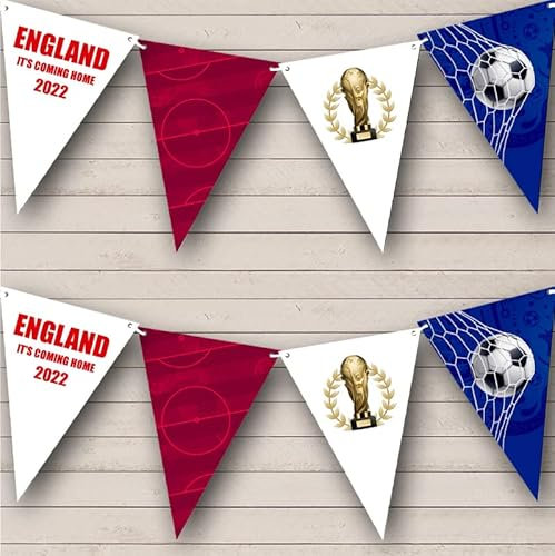 Fingerprint Designs Its Coming Home World Cup Football England Personalised Any Text Banner Bunting