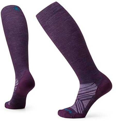Smartwool Women's Ski Zero Cushion Over The Calf Socks, PURPLE IRIS, Medium