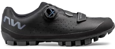 Northwave Hammer Plus Wide Kinder MTB Schuhe – XC Mountainbike Fahrradschuhe für Jungen, Short Passform, steife Sohle, SCHWARZ