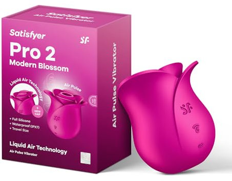 Satisfyer Pro 2 Modern Blossom | Sex Toýs Femme | Technologie Liquid Air | Vibro-Masseur à Air Pulse étanche (IPX7) | Sex-Toys avec 11 Programmes et rechargeable | Silicone médical