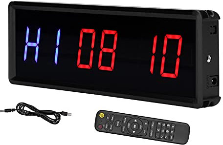 Temporizador para gimnasio en casa, temporizador de intervalo de gimnasio, temporizador de intervalo LED, temporizador de intervalo de gimnasio, cuenta regresiva/arriba, cronómetro para ejercicio de