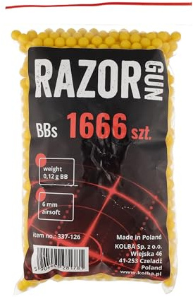 kolba Plastik-Kugeln für Airsoft ASG BB-Kugeln 0,12 g 6 mm 1666 STK. Profi-Airsoft