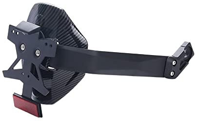 SUSHUANG Kotflügel Für CB650R Für CB 650 R Für CB 650R 2021 2022 2023 Motorrad Hinterrad Kotflügel Kotflügel Mit Kennzeichen Halter Licht Schutzblech(Color:Carbon Fiber Pattern)