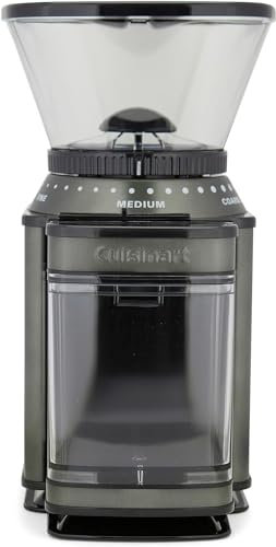 CUISINART Coffee Grinder, Electric Burr One-Touch Automatic Grinder with18-Position Grind Selector, Stainless Steel, DBM-8BKSP1, Black