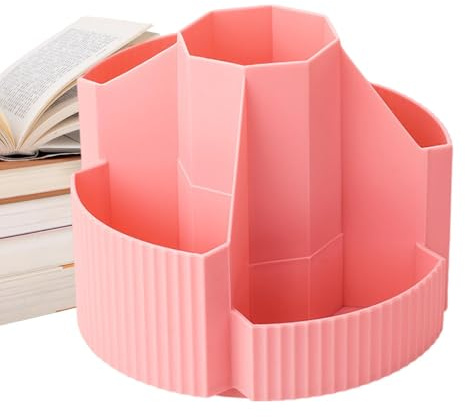 Roterande pennhållare för skrivbord,roterande pennhållare - 5 Slots Marker Organizer,Multifunktionell stor skrivbordspenna-behållare Organizer Skrivbordsorganisator för skolan