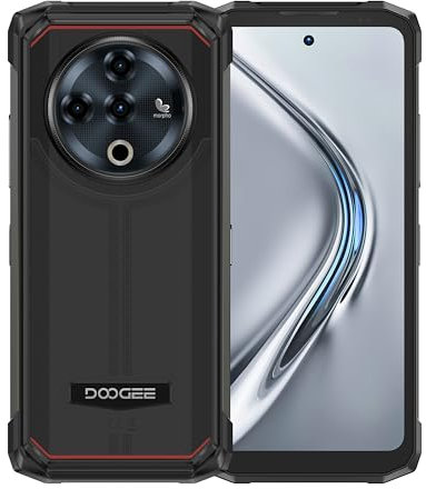 DOOGEE Fire 6 POWER Rugged 4G Cellulari, 20GB + 256GB Telefono Indistruttibile, Batteria 15500mAh / 18W, 50MP + 8MP Smartphone, 120LM LED, 6,56 pollici, Face ID/DRM L1/IP68 Smartphone Nero