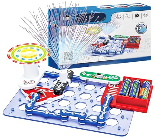 UOCAI Jouets en Kit Electronique, Ensemble de Circuits Electroniques avec Arbre à Fibres, Expériences pour Apprendre L'électricité, Expériences Physiques pour Enfants à Partir de 5