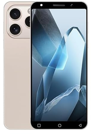 JoyHandy Unlocked 4G Smartphone, 5,0-Zoll HD-Bildschirm, 16GB ROM (128GB Erweiterung), Android 10.0, Face ID/WiFi/GPS Dual-SIM Dual-Kamera Handy (Gold)
