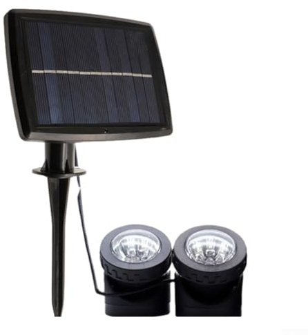 Luci solari per laghetto da esterno, regolabili, IP68, impermeabili, a risparmio energetico, illuminazione da giardino con faretto girevole a 90° per sentieri, acquari, decorazioni festive (2)