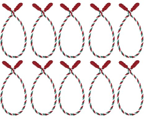gifyym Clips für Weihnachtsgirlanden – 16 Stück Dekoration für Partys, handgeflochten, für Weihnachtsgirlande, für Treppengeländer, Türrahmen, Mottoparty