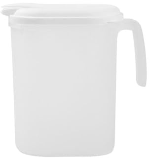 NEIQIUWING Brocca in plastica da 0,8 litri con coperchio per acqua, succhi di frutta, latte - materiale PP, 18 x 19 x 13 cm, per casa e caffetteria