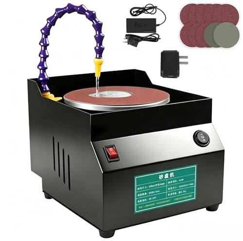 Smerigliatrice Elettrica Da Banco, 3350 Giri/min, Levigatrice Elettrica A Secco E A Umido Con 7 Velocità, Raffreddamento Ad Acqua E Interruttore Avanti/indietro, Include Carta, Per Metallo E Legno