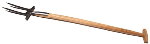 Unbekannt Rosengabel geschmiedet - mit Eschen-T-Stiel, 90 cm lang - Gewicht 1250 g - Krumpholz Gartengerät