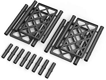 Stefanplast KIT SPALLIERA PER FIORIERA 43 MOKA, Vaso da Pavimento Rettangolare in Plastica per Piante, Design Spazioso, Lucidato, Rustico, Outdoor