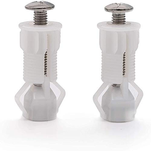 Schrauben für Toilettensitz, 2 Stücke Universal WC Sitz Befestigungsset, wc deckel Toilettendeckel Ersatzteile Nylon Muttern Befestigung für Top Montage Scharnier