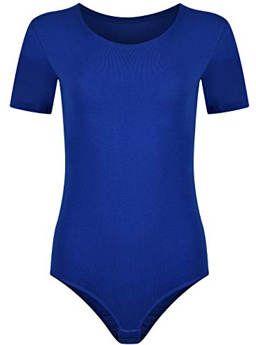 Evoni Damen Body Kurzarm, T-Shirt Bodysuit aus Baumwolle, Kurzarm-Body Elegant, Damen Unterwäsche