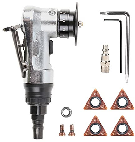 Pneumatische Anfasmaschine, Mini Anfasmaschine Handheld 45 Grad Manuelle Linear Pneumatische Anfasung Bogenfräser Trimmen Gerades Luftwerkzeug mit 1/4 Zoll Lufteinlass zum Entgraten