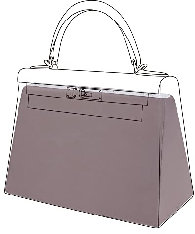 DGAZ Tasche Shaper Einsatz, Satin Memory Kissen für Kelly Pochette/Mini/20/25/28/32/35/40, Seidige Berührung Handtasche Einsatz (Konjac Purple, Kelly 28) | Luxuriöser Satinbezug, Hochwertiger Memory-Schaum, Elegante Formstabilität
