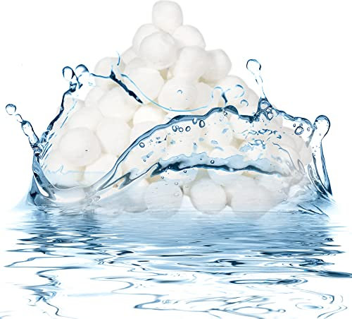 Rinwywey Filterbälle für Sandfilteranlage 700g Filterballs Ersetzen 25kg Filtersand Geeignet für Pool Filter Schwimmbad Filteranlagen, Aquarium und Poolreinigung