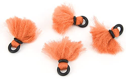 Haofy Yarn Strike Indicator Fly, Strike Indicators Fliegenfischen, 4 Stück Fliegenfischen Float Yarn Strike Indicators Drift Hook Positioning Floats Bobbers (Orange)