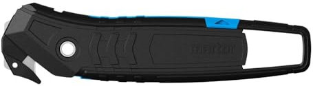 MARTOR Coltello di sicurezza, lama nascosta, SECUMAX 350 realizzato al 98% in plastica riciclata, cutter professionale, per taglio di nastro adesivo, leggero, plastica, per destrorsi e mancini