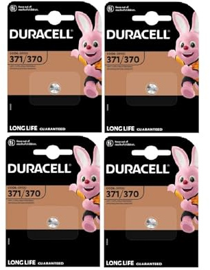 Duracell 4X371/370 SR920 mit Silberoxid (4 Blister mit 1 Batterie) 4 Batterien