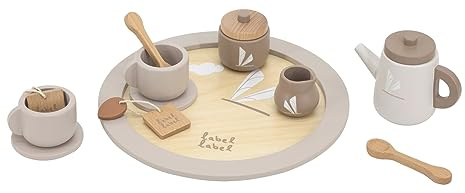 Label Label Teeservice aus Holz, 12-teilig, geeignet ab 3 Jahre, LLWT-37117